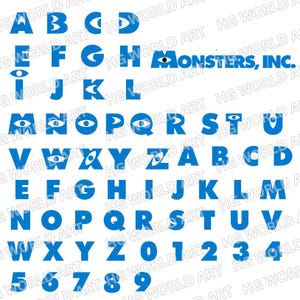 Monster inc Schriftart, Monster Universität Schriftart, Monster inc svg, Monster inc Schriftart svg, Monster inc Schriftart Cricut, Monster inc Schriftart Silhouette