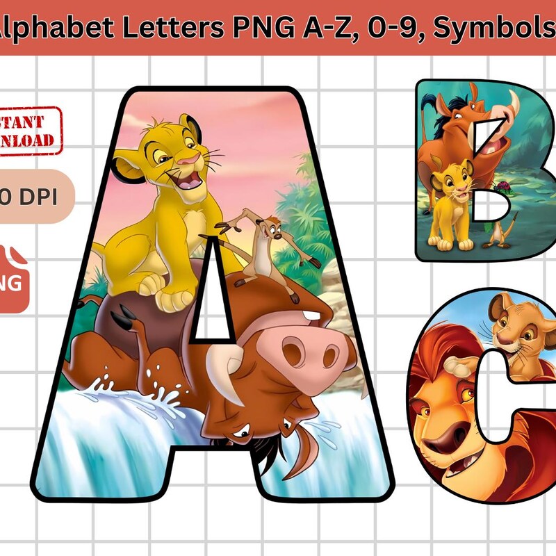 Lion King Letters - Etsy UK