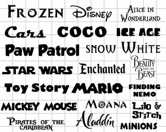 30+ Cartoon Font SVG TTF Font For Cricut Silhouette Cutting Crafting Canva Font Download Digital File Font Bundle