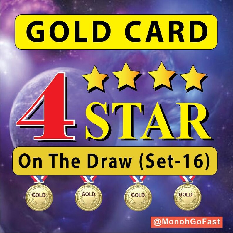 Scott Free Mono Go Gold 4 Star Sticker FAST DELIVERY Etsy