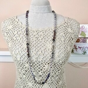 Long Hand-knotted Necklace with Metallic and Glass Beads A Fine Fat Tuesday' Item 1591 image 8