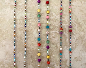 Stone and Seed Bead Necklaces; Choice of Three Styles from the "Magical Wisdom, Series 3"