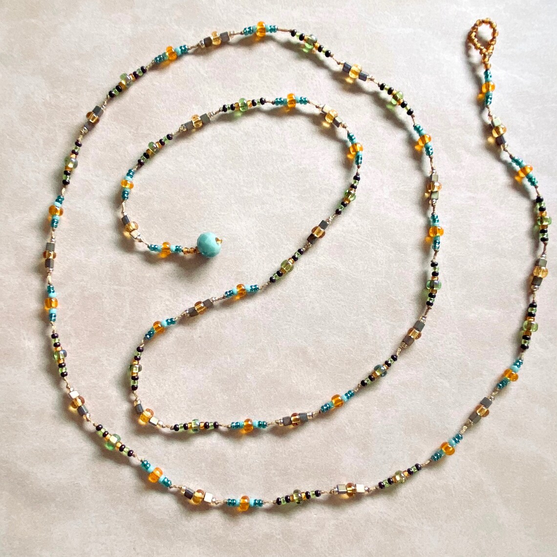 Long seed bead necklace Clearance