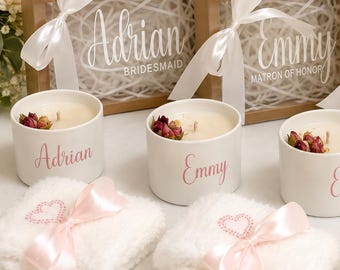 Best Friend Birthday Gift Box, Personalized Bestie Candle, Cozy Socks, Friendship Gift for Her