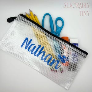 Personalized Pencil Case with Name | Custom School Supply Pouch | Back to School Gift | Kids Stationery Organizer Bag
