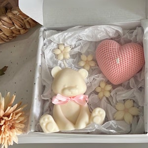 Teddy Bear Candle Gift Set: Vanilla Aromatherapy Box