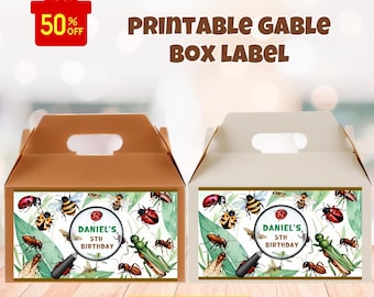 Water Bug Label Printable Bug Water Bottle Labels Digital 8.5x2 Watercolor Insects ...