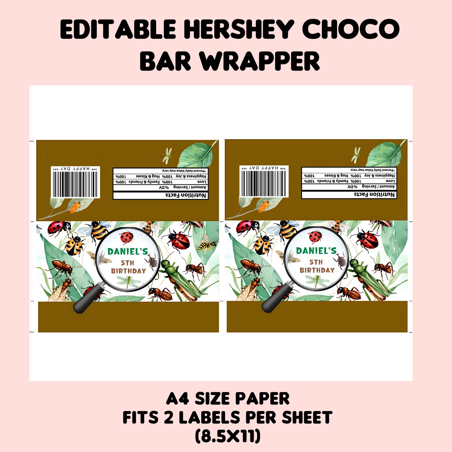 Water Bug Label Editable Bugs Insects Party Bundle, Insects Bugs Chip Bag, Juice Label ...