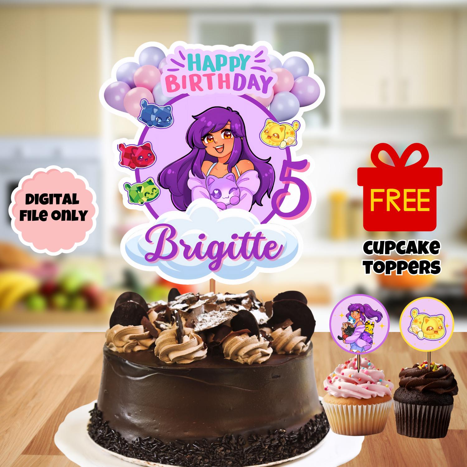 Customizable Aphmau Cake Topper, Aphmau Cupcake Toppers, Aphmau ...