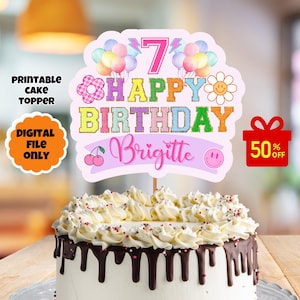 Adorno para tarta con letras de parche, adorno para tarta de cumpleaños de niña, adorno para tarta de fiesta universitaria con parches, adorno para tarta preppy, decoración para tarta con letras de parche