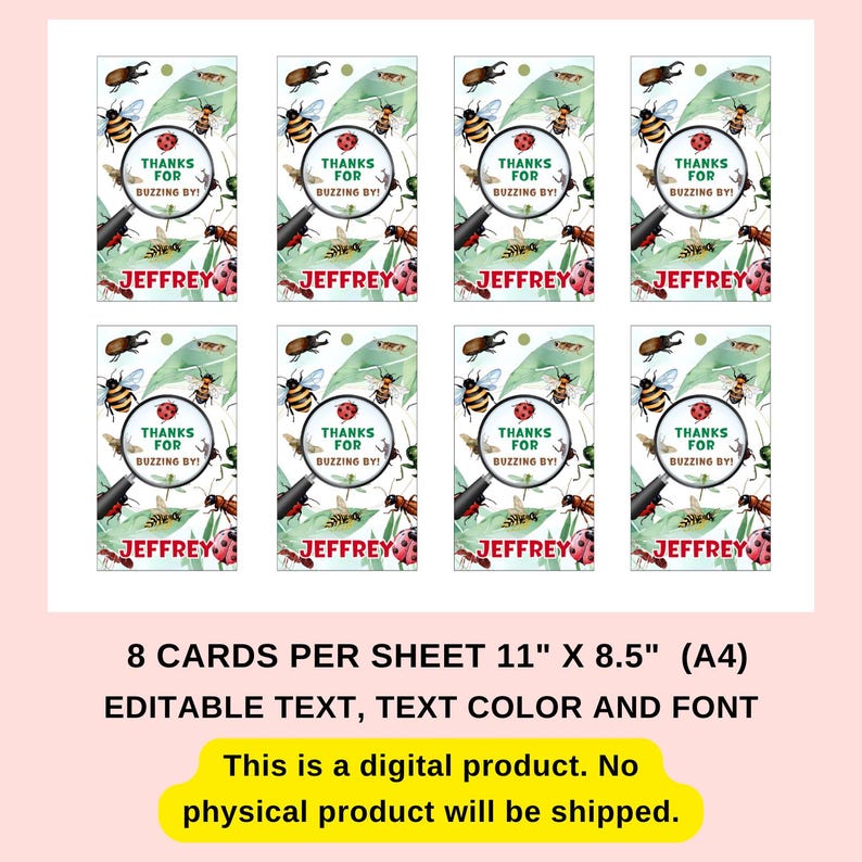 Water Bug Label Editable Bugs Insects Party Bundle, Insects Bugs Chip Bag, Juice Label ...