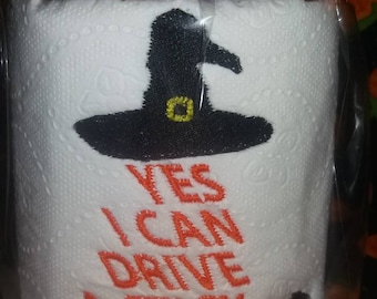 Yes I Can Drive A Stick Witchy Broom Halloween Wiccan Pagan