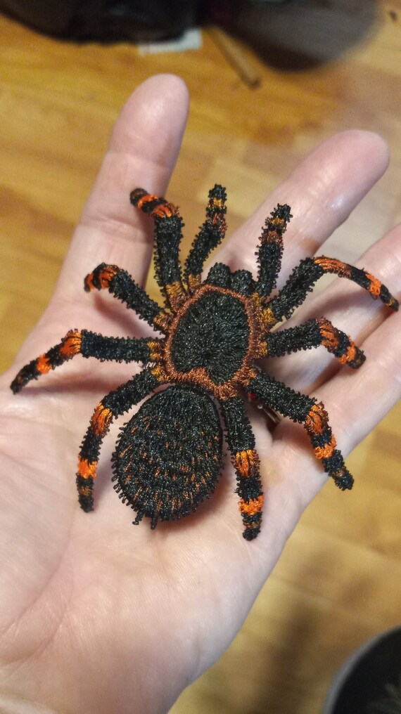 Embroidered Tarantula Lace Spider Spooky Gothic Halloween Etsy