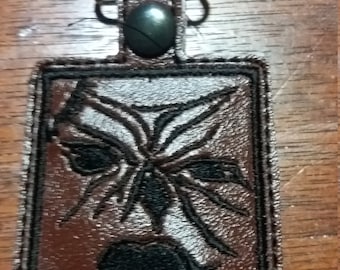 Embroidered  Book of the Dead.  Evil Horror Halloween Keyfob Scary