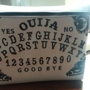 Tablero de ouija, bolso bordado, clutch, oculto, horror, espeluznante, planchet de Halloween, gótico