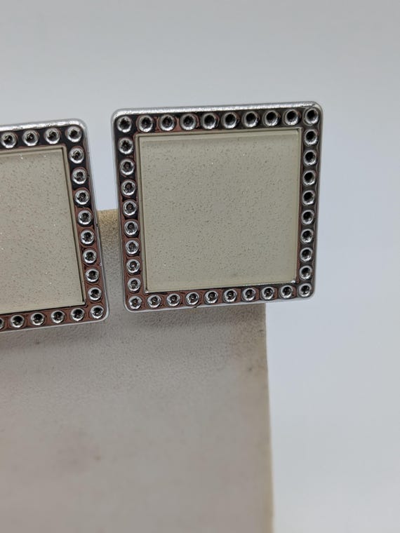 Square Statement Earrings | Modern Geometric Stud… - image 3