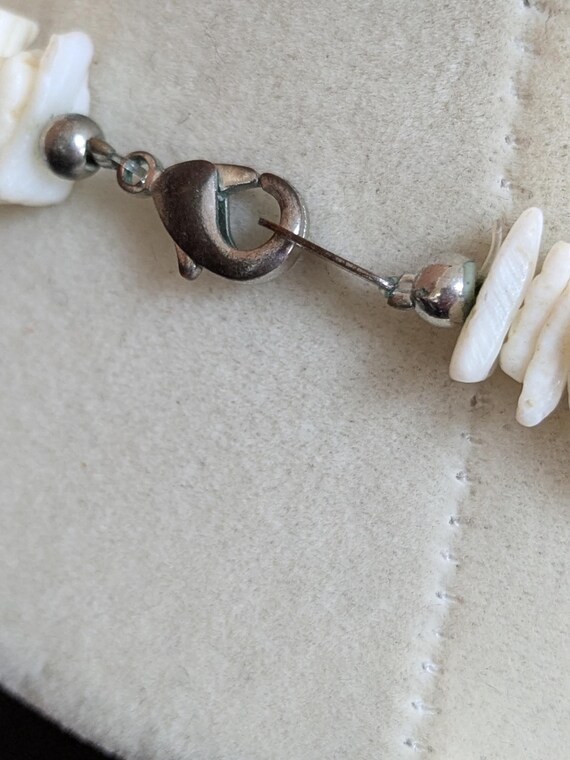 White Shell Chip Necklace, Natural Shell Jewelry,… - image 3