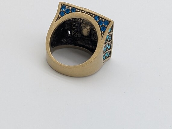 Blue Geometric Square Statement Ring – Vintage In… - image 3