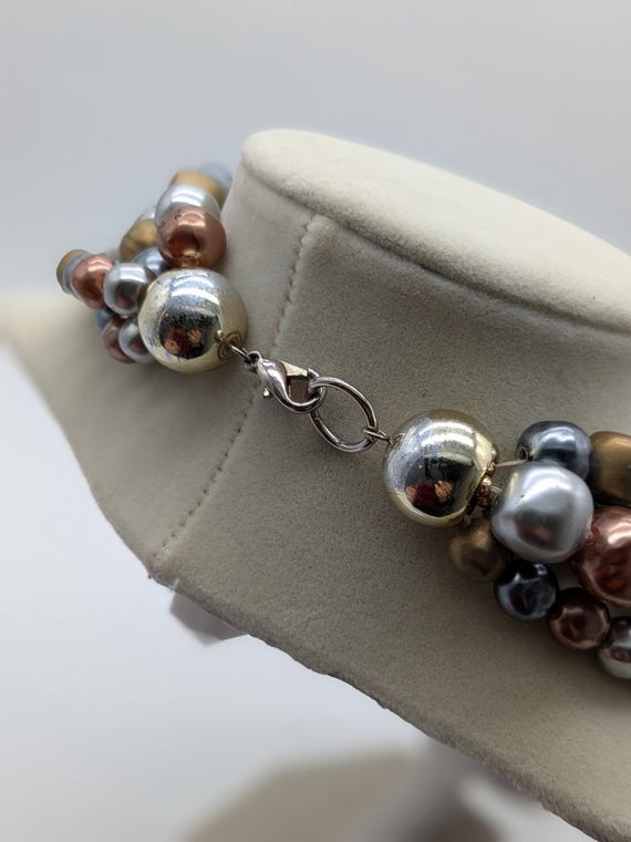 Multicolor Beaded Layered Statement Necklace – Ch… - image 5