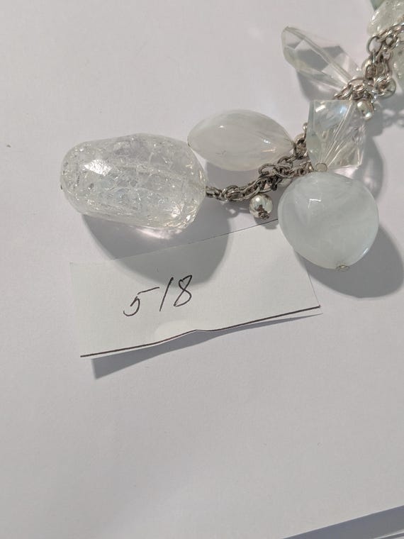 Clear Beaded Statement Necklace – Chunky Acrylic … - image 5