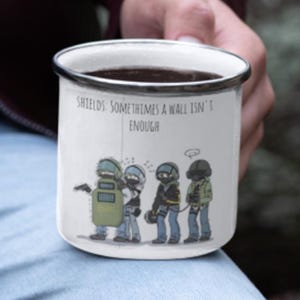 Rainbow Six Siege Enamel Mug: Funny Gamer Gift, R6 Merch
