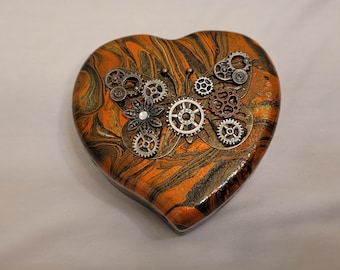 Heart Box with metal butterfly