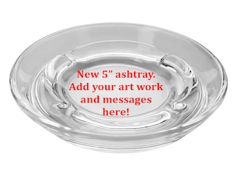 Five inch Round glass ashtray