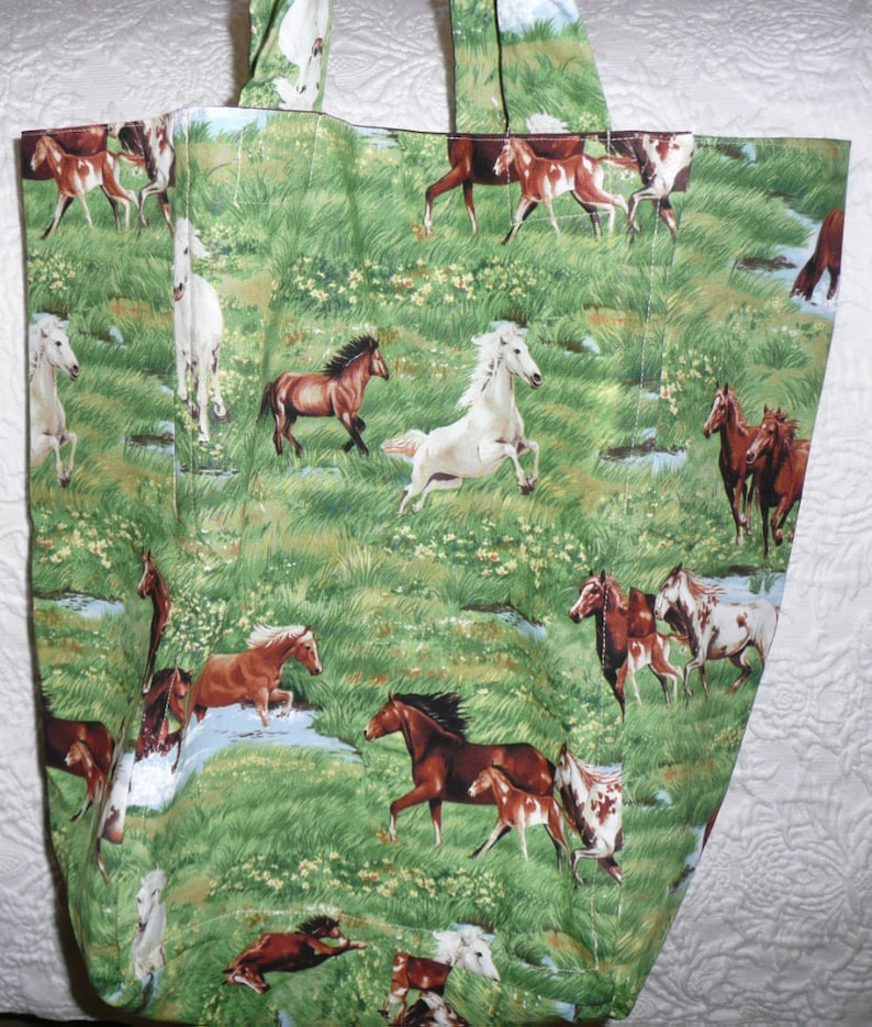 Market Bag with wild horses