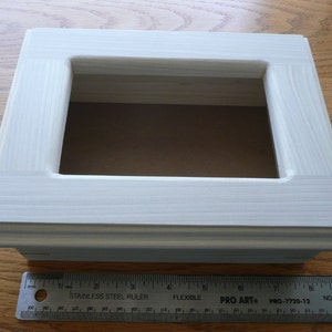Poplar wood box 8 X 6 X 2 ready for your design image 1