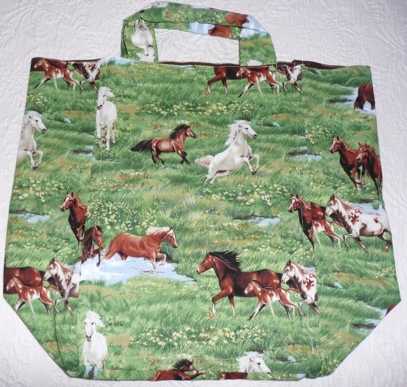 Market Bag with wild horses