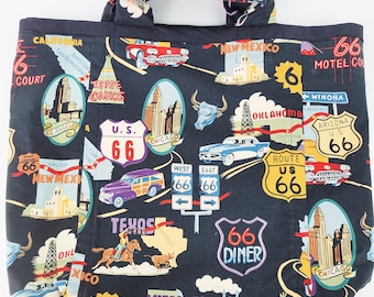 Market Bag  Route 66 theme