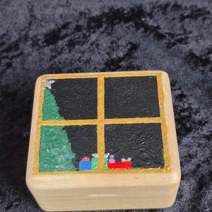 Holiday Music Box - Window scene of Christmas - includes music