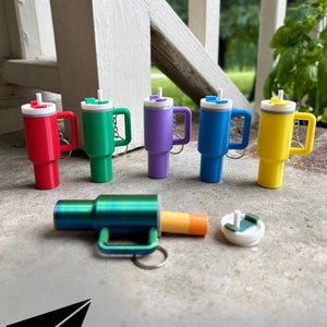 Miniature Stanley Tumbler Keychain, Chapstick and money container