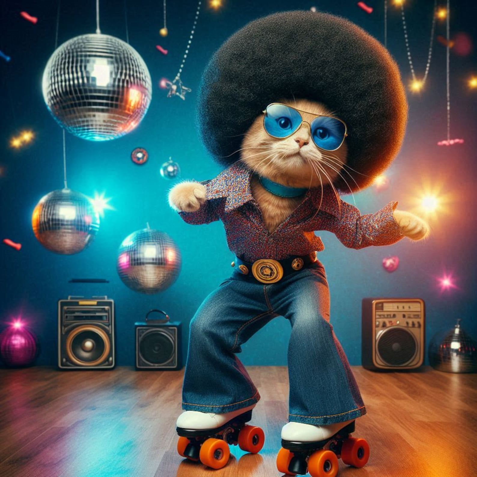 Disco Rave Cat Disco Cats - Etsy