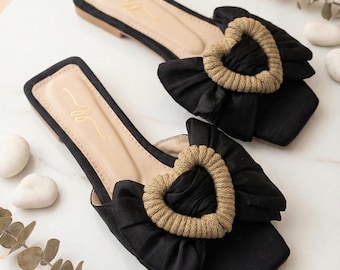 Heart 1 Black Colombian Sandal