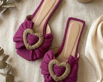 Sandalia colombiana Heart 1 color magenta