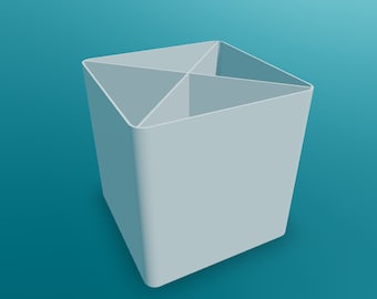 3D Printed Triangular Pen/Pencil Holder - Modern Desk Organizer