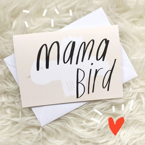 carte d'oiseau de maman cc266