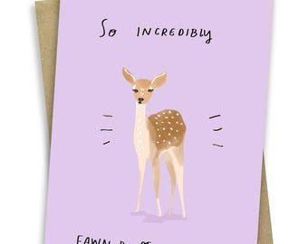 Een ongelooflijk lieve kaart, perfect voor Valentijnsdag, een jubileum of een verjaardag. Thema: Canada, bos, herten.