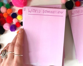 World domination desk jotter