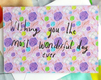 Most wonderful day ever card cc146