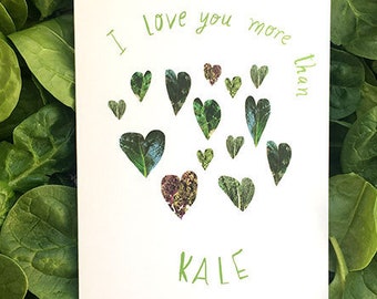 I love you more than kale card cc212