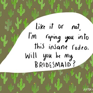 Will you be my bridesmaid card cc147 image 2
