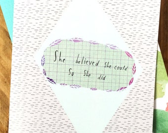 She believed she could card cc102