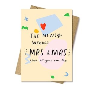 Mrs & Mrs gay fidanzamento o biglietto di nozze cc446 eco friendly riciclato designer britannico Nicola Rowlands