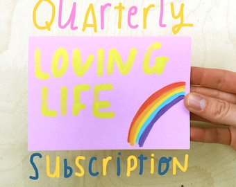 One year of cards: Quarterly Subscription