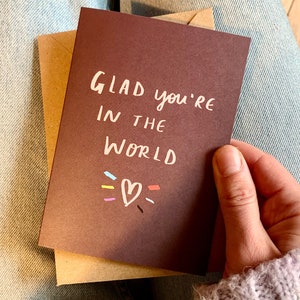 Sono contento che tu sia nel mondo della carta