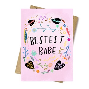 Bestest Babe card cc224