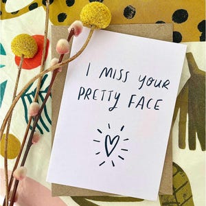 I miss your pretty face card cc380