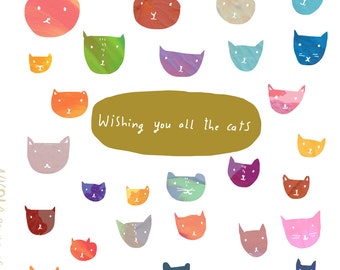 Wishing you all the cats card cc139